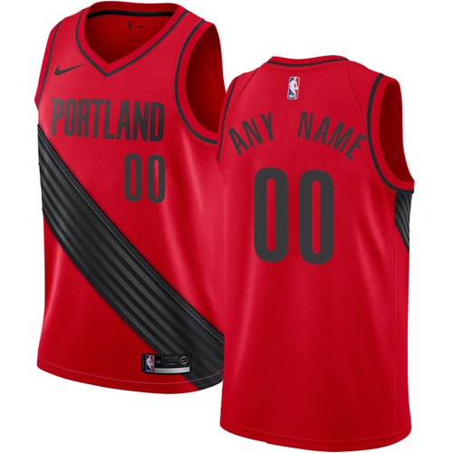 Nike Authentic Men's Red NBA Jersey - Customized Portland Trail Blazers Statement Edition