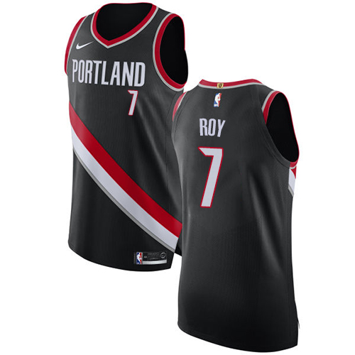 #7 Nike Authentic Brandon Roy Men's Black NBA Jersey - Portland Trail Blazers Icon Edition