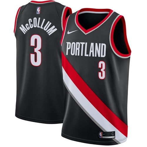 #3 Nike Swingman C.J. McCollum Youth Black NBA Jersey - Portland Trail Blazers Icon Edition