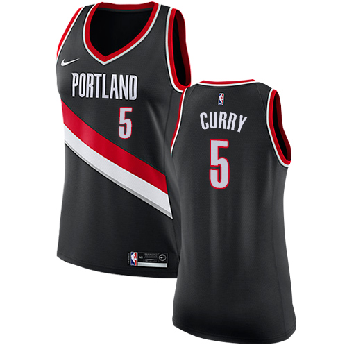 #5 Nike Authentic Seth Curry Women's Black NBA Jersey - Portland Trail Blazers Icon Edition