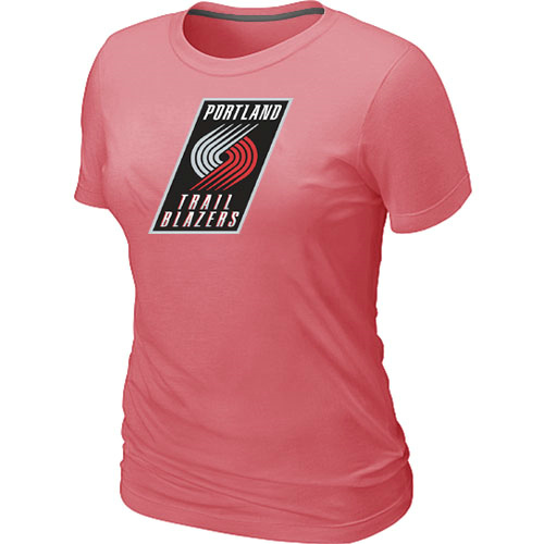 NBA Women's Portland Trail Blazers Big & Tall Primary Logo T-Shirt - Pink