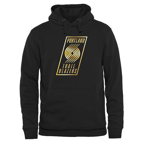 NBA Men's Portland Trail Blazers Gold Collection Pullover Hoodie - Black